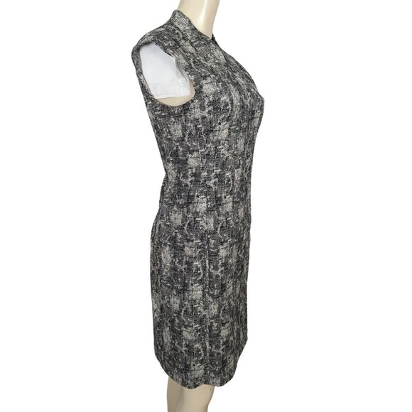 M.M. LAFLEUR The Aditi‎ Crackle sleeveless black white Pencil Career Dress 6 - Picture 4 of 13